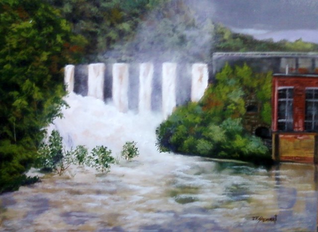 Lake Adger Dam, oil on panel, Available, contact artist.